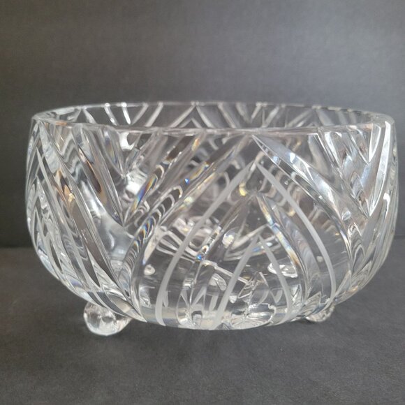 Vintage Crystal Footed Candy Dish Bowl 6" - Picture 8 of 10
